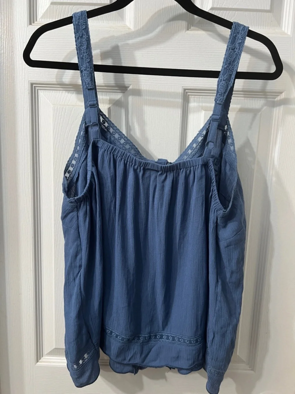 Torrid Blue Button-Front Embroidered Camisole Size 0 - Picture 4 of 4